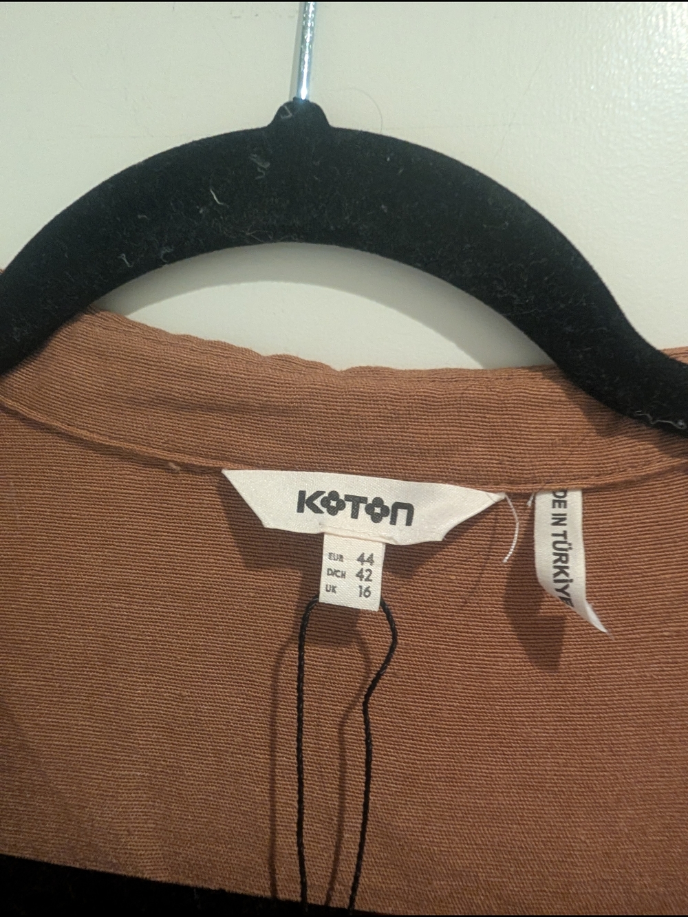 Brown Button-Front Women's Shirt Dress Koton - Picture 5 of 5